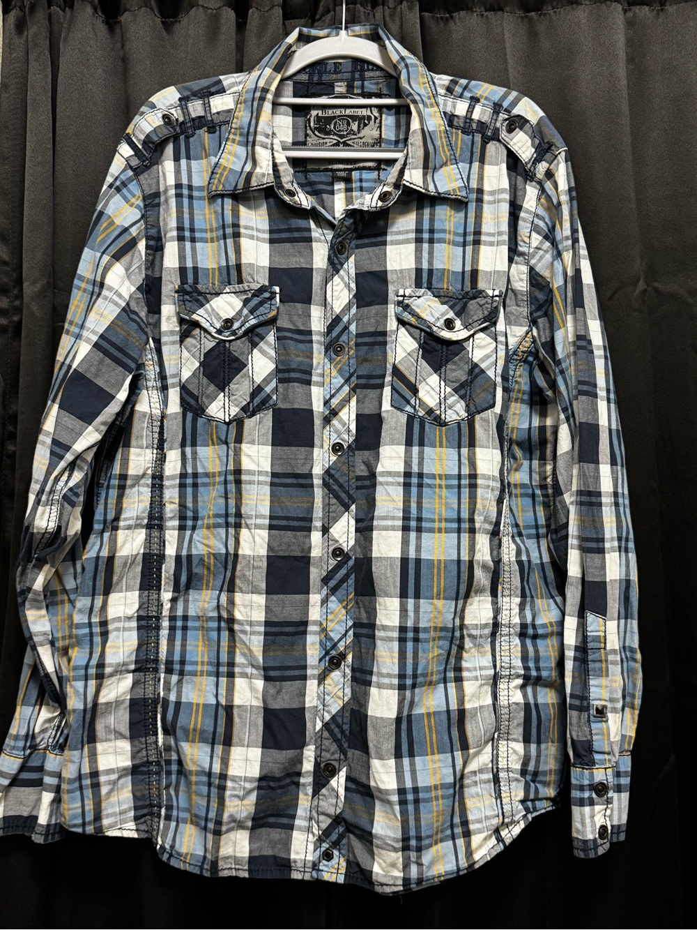 Buckle’s Black Label Slim Fit - Men's Plaid Button-Down Shirt